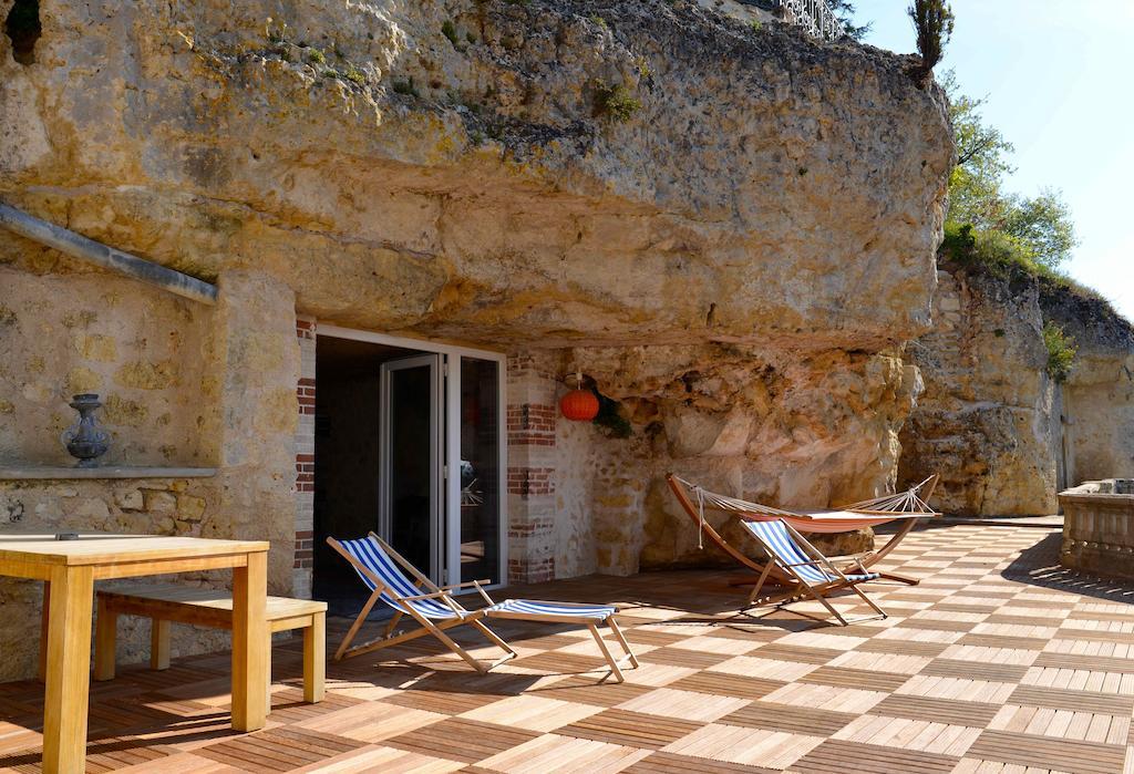 Gites Troglodytes Du Chateau De L'Etoile Vernou-sur-Brenne Esterno foto